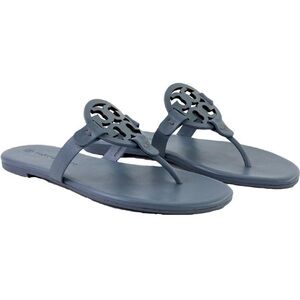 Tory Burch Miller Soft Women's Leather Memory Foam Slide Thong Sandals 10